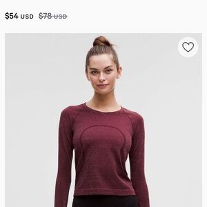 Burgundy- Sparkly Long Sleeve Top